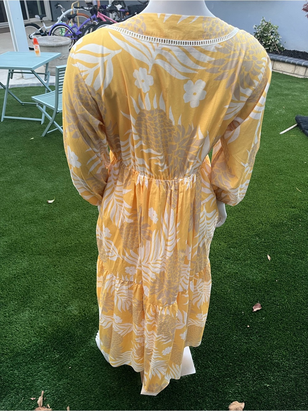 Reyn Spooner Yellow Tropical Print Maxi Dress - Picture 8 of 13